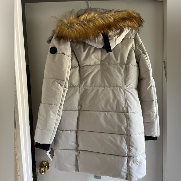 Noize “Addie” Puffer Coat in Snow, off white, faux fur hood winter coat, size M - Picture 7 of 16
